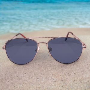 Gold Polarized Aviators Gray Lenses NS0281 Danny GLD POL DIS